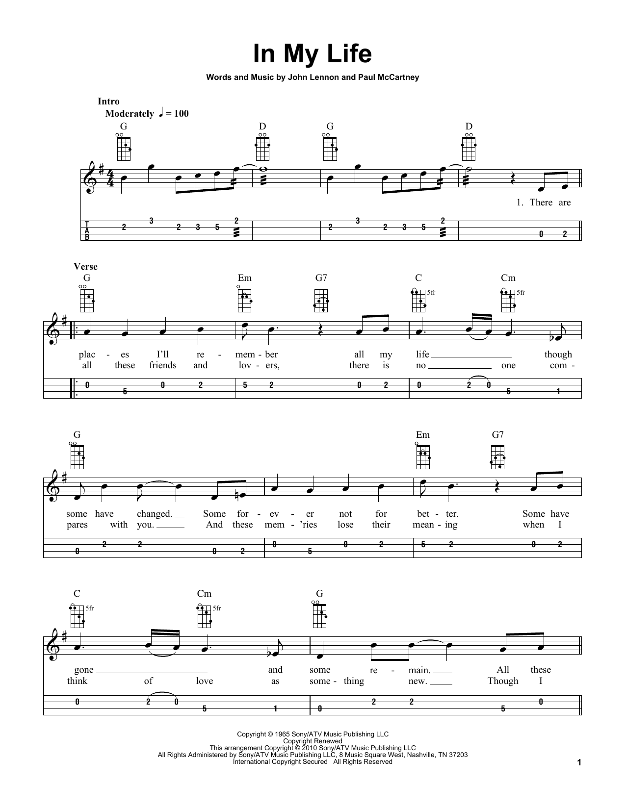 The Beatles In My Life (arr. Bobby Westfall) Sheet Music Notes & Chords for Mandolin - Download or Print PDF