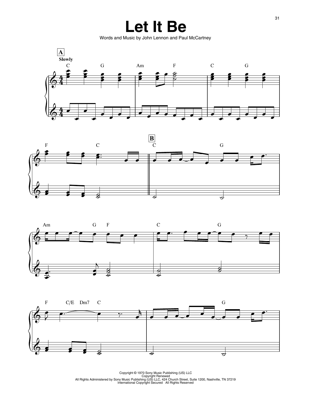 The Beatles Let It Be (arr. Maeve Gilchrist) Sheet Music Notes & Chords for Harp - Download or Print PDF