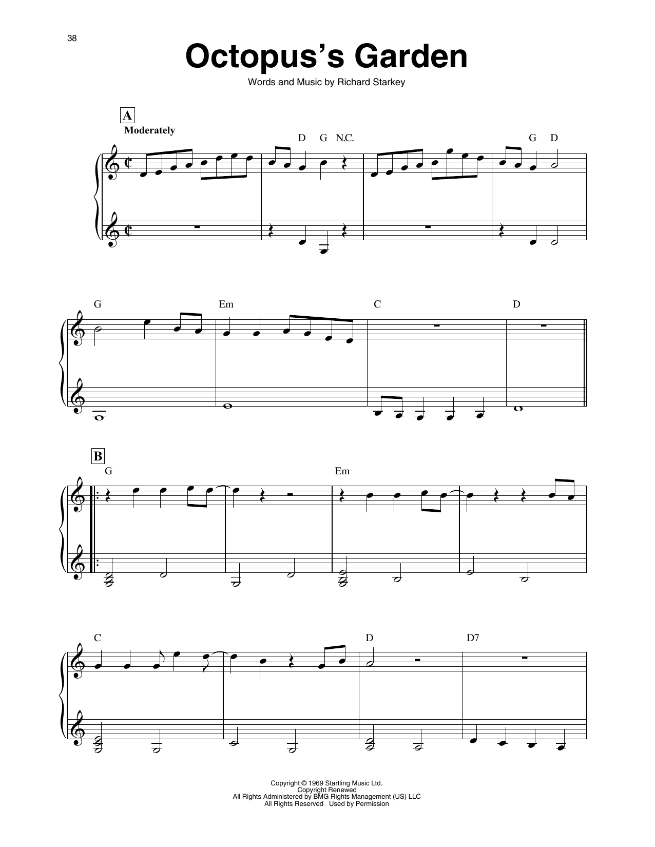 The Beatles Octopus's Garden (arr. Maeve Gilchrist) Sheet Music Notes & Chords for Harp - Download or Print PDF