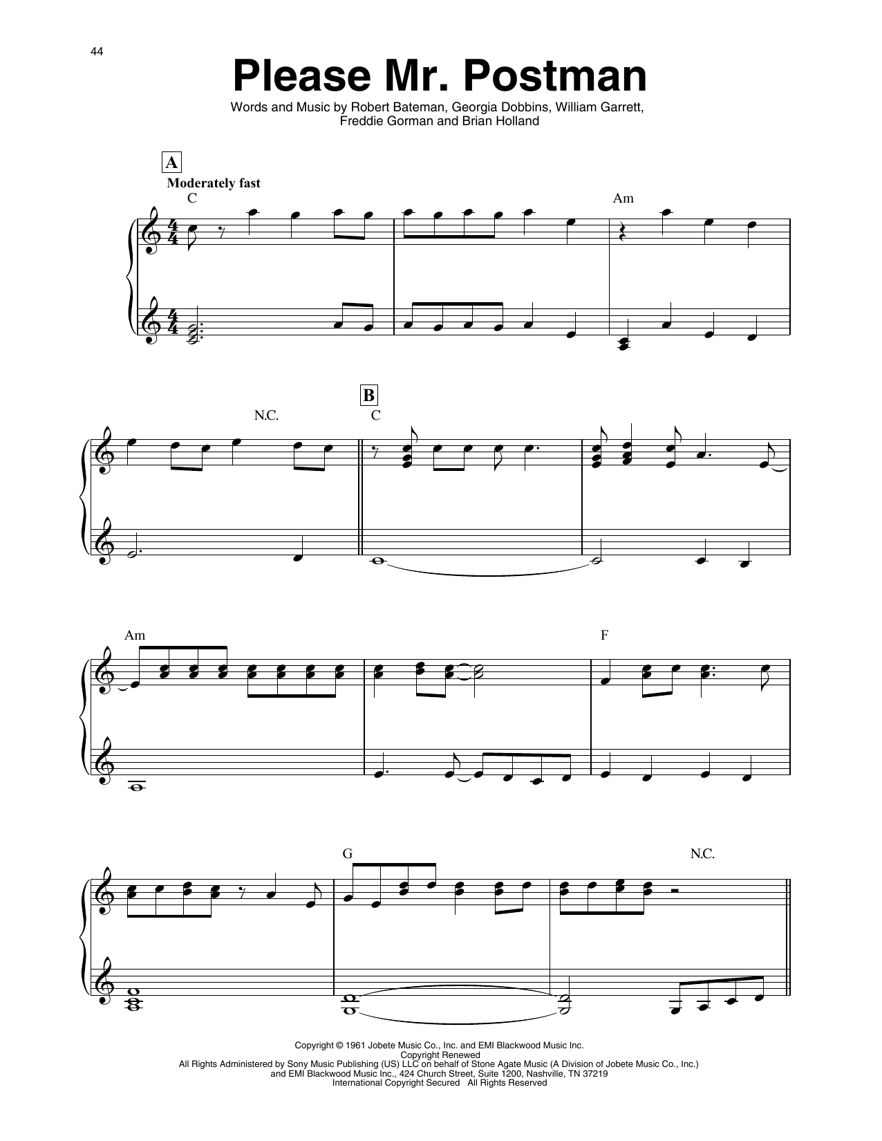 The Beatles Please Mr. Postman (arr. Maeve Gilchrist) Sheet Music Notes & Chords for Harp - Download or Print PDF