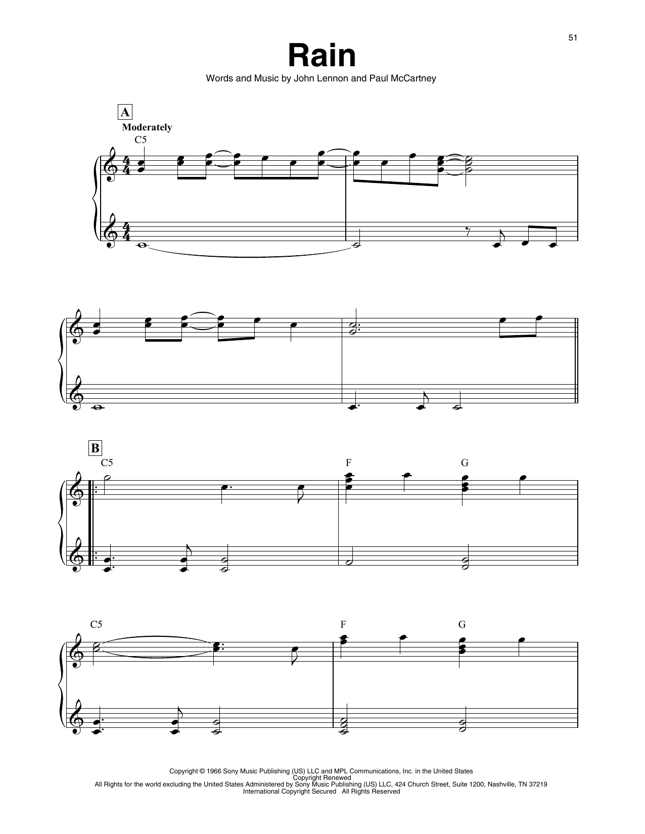 The Beatles Rain (arr. Maeve Gilchrist) Sheet Music Notes & Chords for Harp - Download or Print PDF