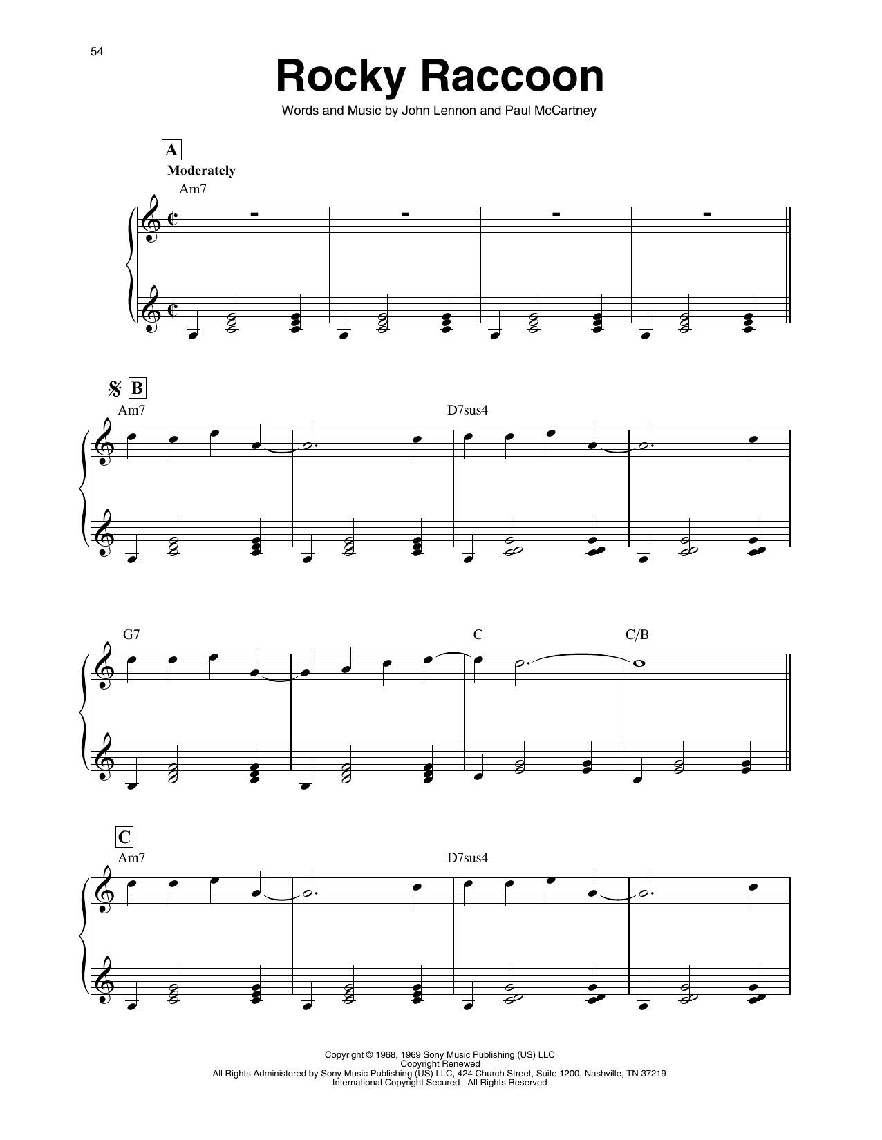 The Beatles Rocky Raccoon (arr. Maeve Gilchrist) Sheet Music Notes & Chords for Harp - Download or Print PDF