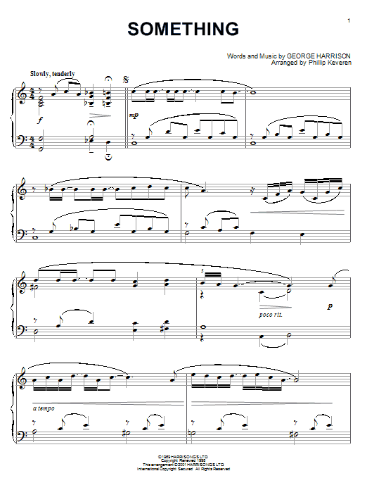 The Beatles Something Sheet Music Notes & Chords for Piano - Download or Print PDF