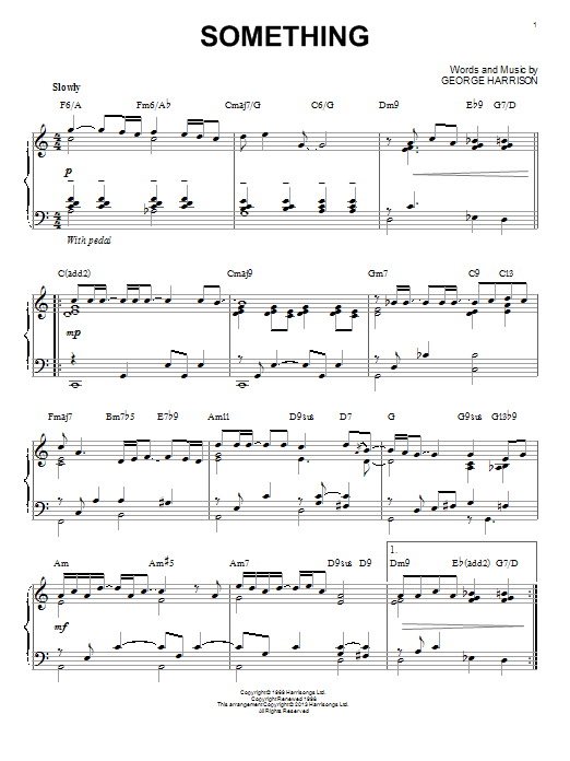 The Beatles Something [Jazz version] (arr. Brent Edstrom) Sheet Music Notes & Chords for Piano - Download or Print PDF
