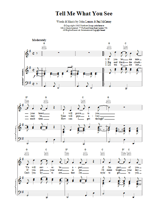 The Beatles Tell Me What You See Sheet Music Notes & Chords for Keyboard - Download or Print PDF