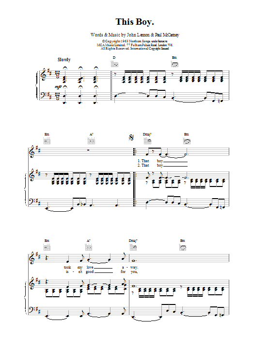 The Beatles This Boy (Ringo's Theme) Sheet Music Notes & Chords for Violin - Download or Print PDF