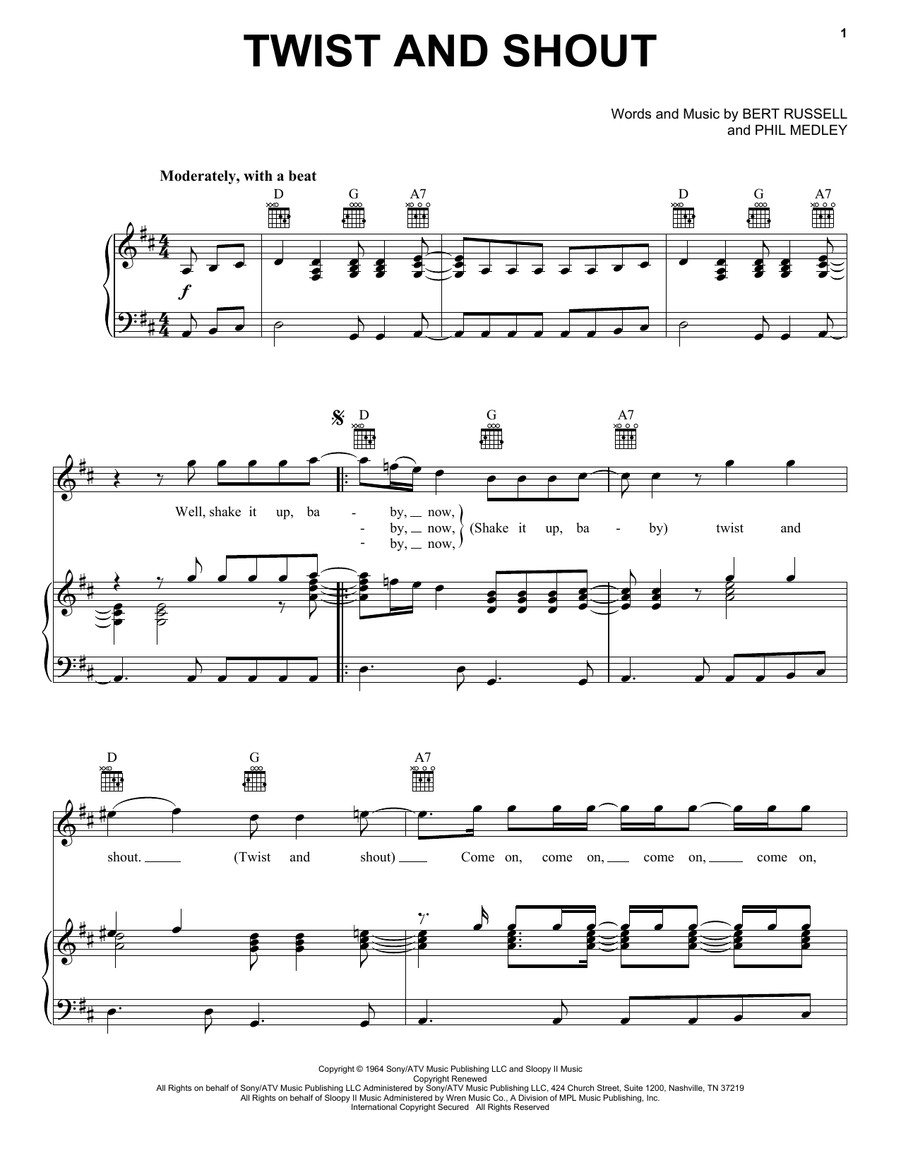 The Beatles Twist And Shout Sheet Music Notes & Chords for Chord Buddy - Download or Print PDF