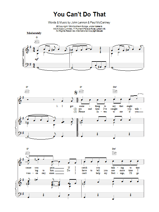 The Beatles You Can't Do That Sheet Music Notes & Chords for Tenor Saxophone - Download or Print PDF