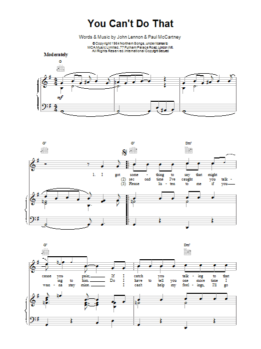 The Beatles You Can't Do That Sheet Music Notes & Chords for Trombone - Download or Print PDF