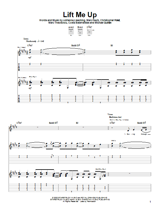 The Benjamin Gate Lift Me Up Sheet Music Notes & Chords for Guitar Tab - Download or Print PDF The Benjamin Gate Lift Me Up Sheet Music Notes & Chords for Guitar Tab - Download or Print PDF