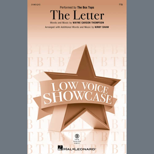 The Box Tops, The Letter (arr. Kirby Shaw), Choir