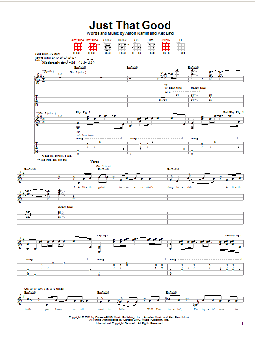 The Calling Just That Good Sheet Music Notes & Chords for Guitar Tab - Download or Print PDF The Calling Just That Good Sheet Music Notes & Chords for Guitar Tab - Download or Print PDF