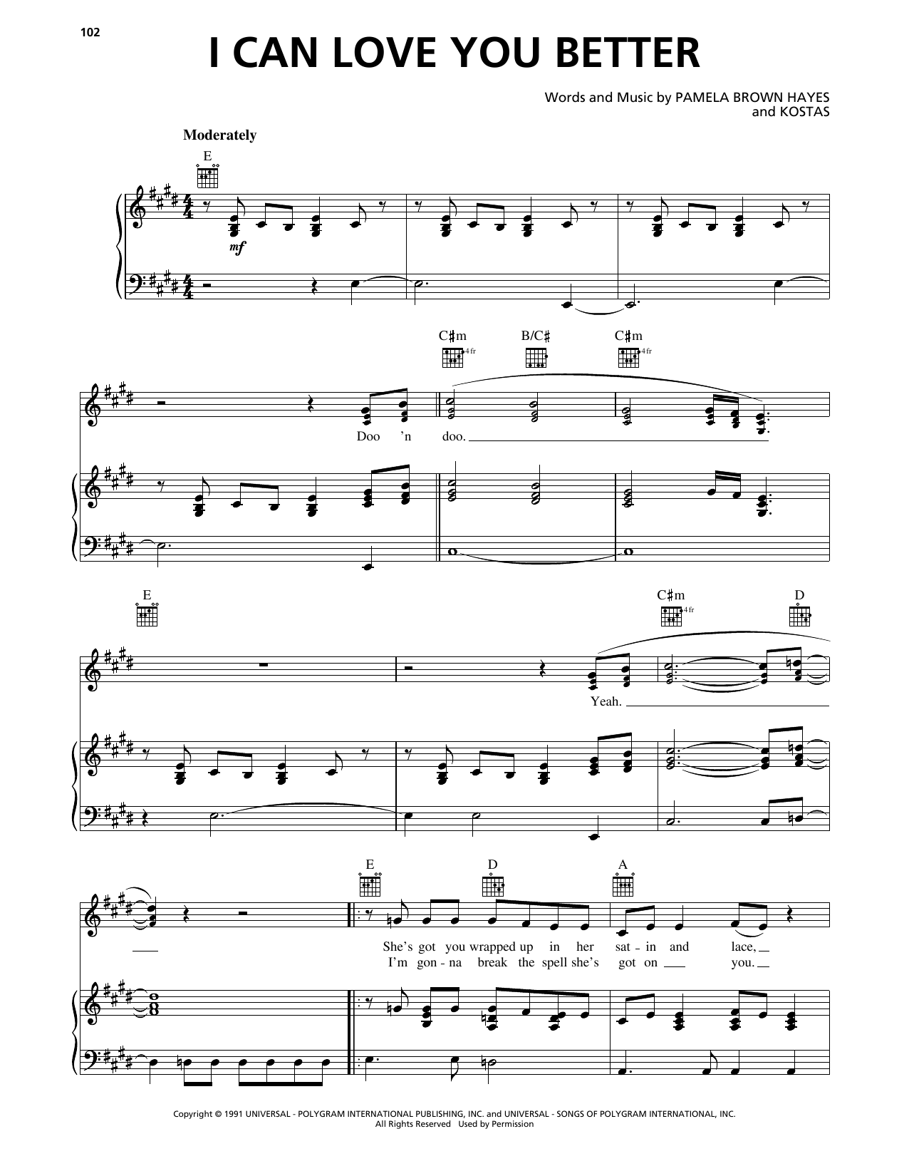 The Chicks I Can Love You Better Sheet Music Notes & Chords for Piano, Vocal & Guitar Chords (Right-Hand Melody) - Download or Print PDF