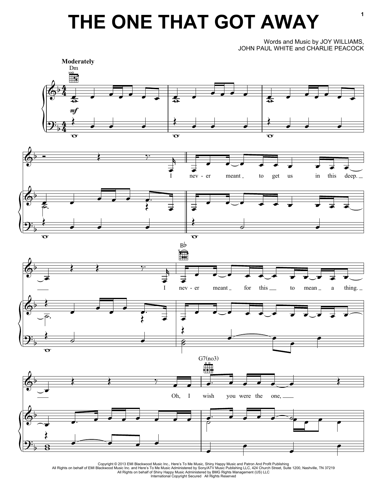 The Civil Wars The One That Got Away Sheet Music Notes & Chords for Guitar Tab - Download or Print PDF