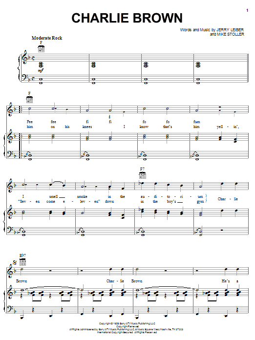 The Coasters Charlie Brown Sheet Music Notes & Chords for Easy Guitar - Download or Print PDF