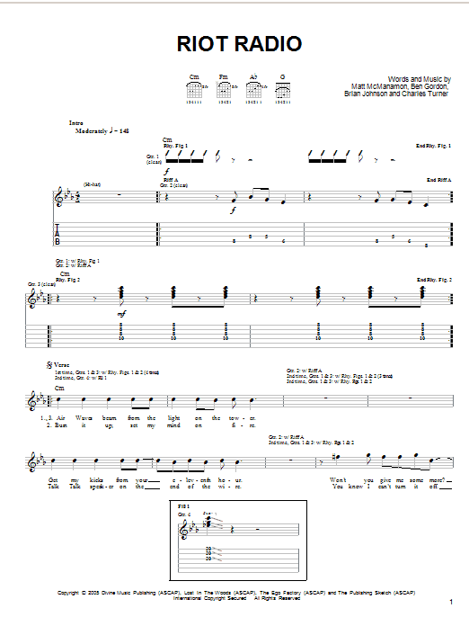 The Dead 60s Riot Radio Sheet Music Notes & Chords for Guitar Tab - Download or Print PDF The Dead 60s Riot Radio Sheet Music Notes & Chords for Guitar Tab - Download or Print PDF