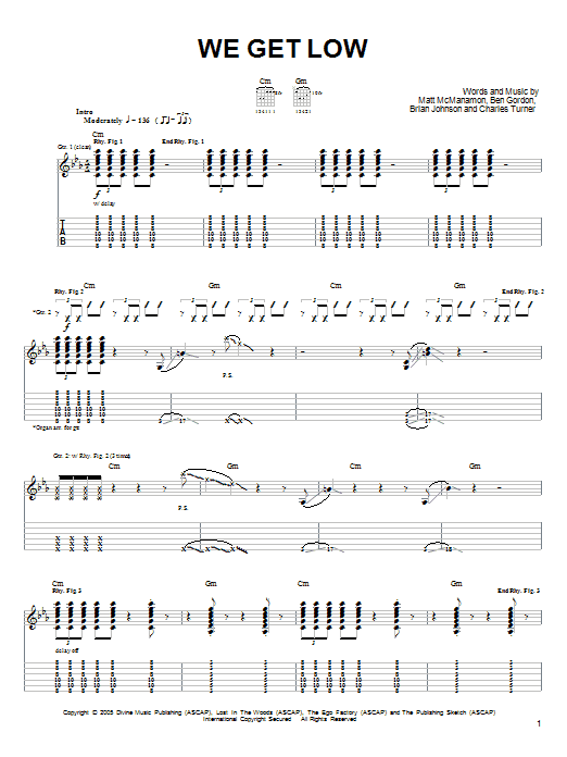 The Dead 60s We Get Low Sheet Music Notes & Chords for Guitar Tab - Download or Print PDF The Dead 60s We Get Low Sheet Music Notes & Chords for Guitar Tab - Download or Print PDF