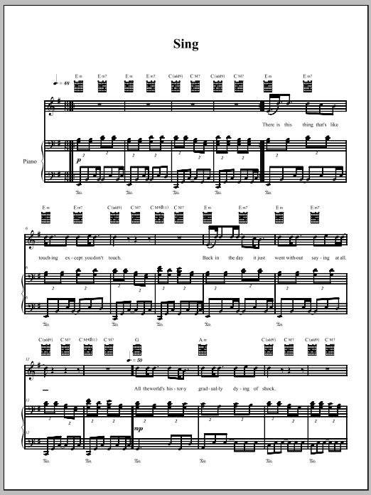 The Dresden Dolls Sing Sheet Music Notes & Chords for Piano, Vocal & Guitar (Right-Hand Melody) - Download or Print PDF