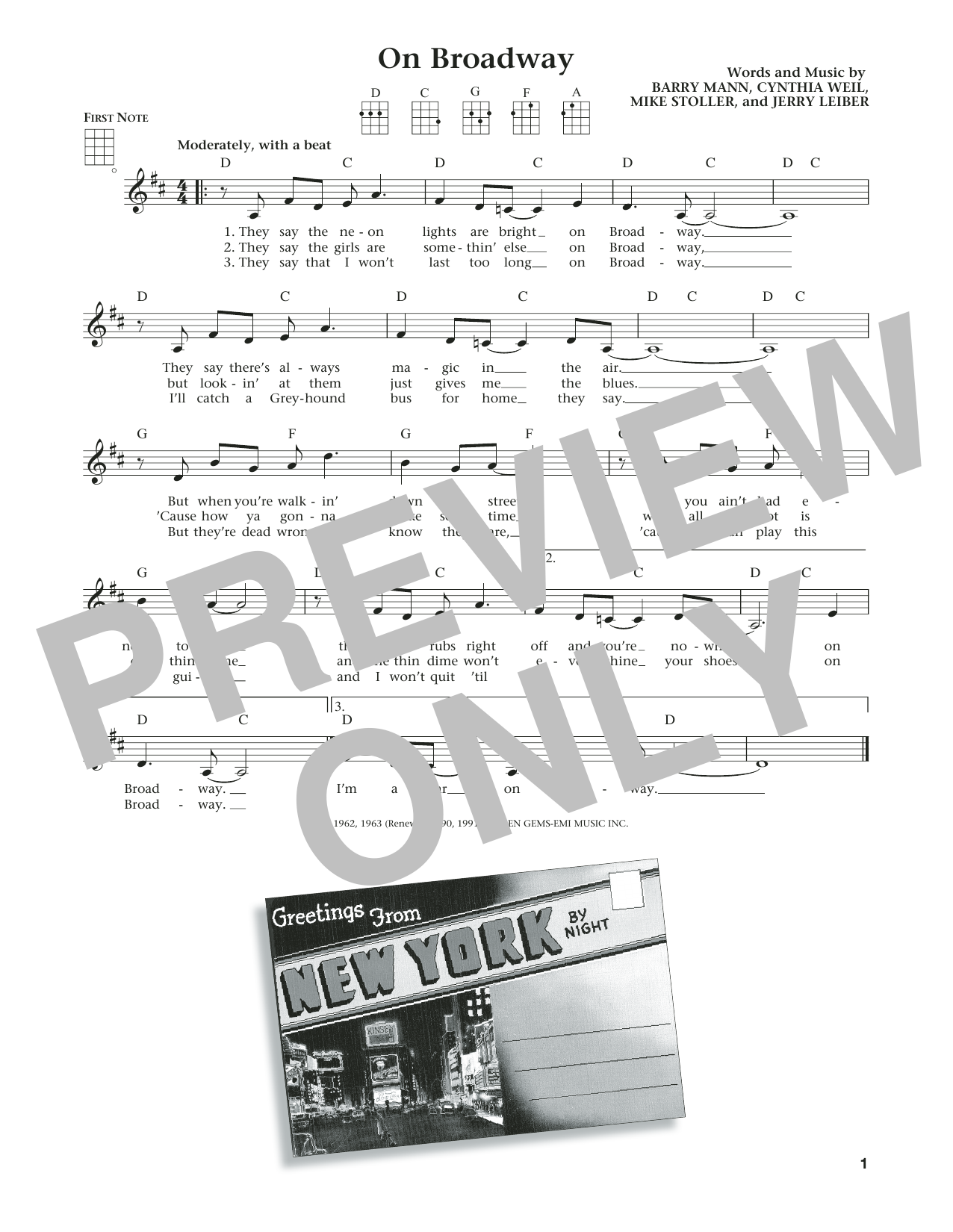 The Drifters On Broadway (from The Daily Ukulele) (arr. Liz and Jim Beloff) Sheet Music Notes & Chords for Ukulele - Download or Print PDF The Drifters On Broadway (from The Daily Ukulele) (arr. Liz and Jim Beloff) Sheet Music Notes & Chords for Ukulele - Download or Print PDF