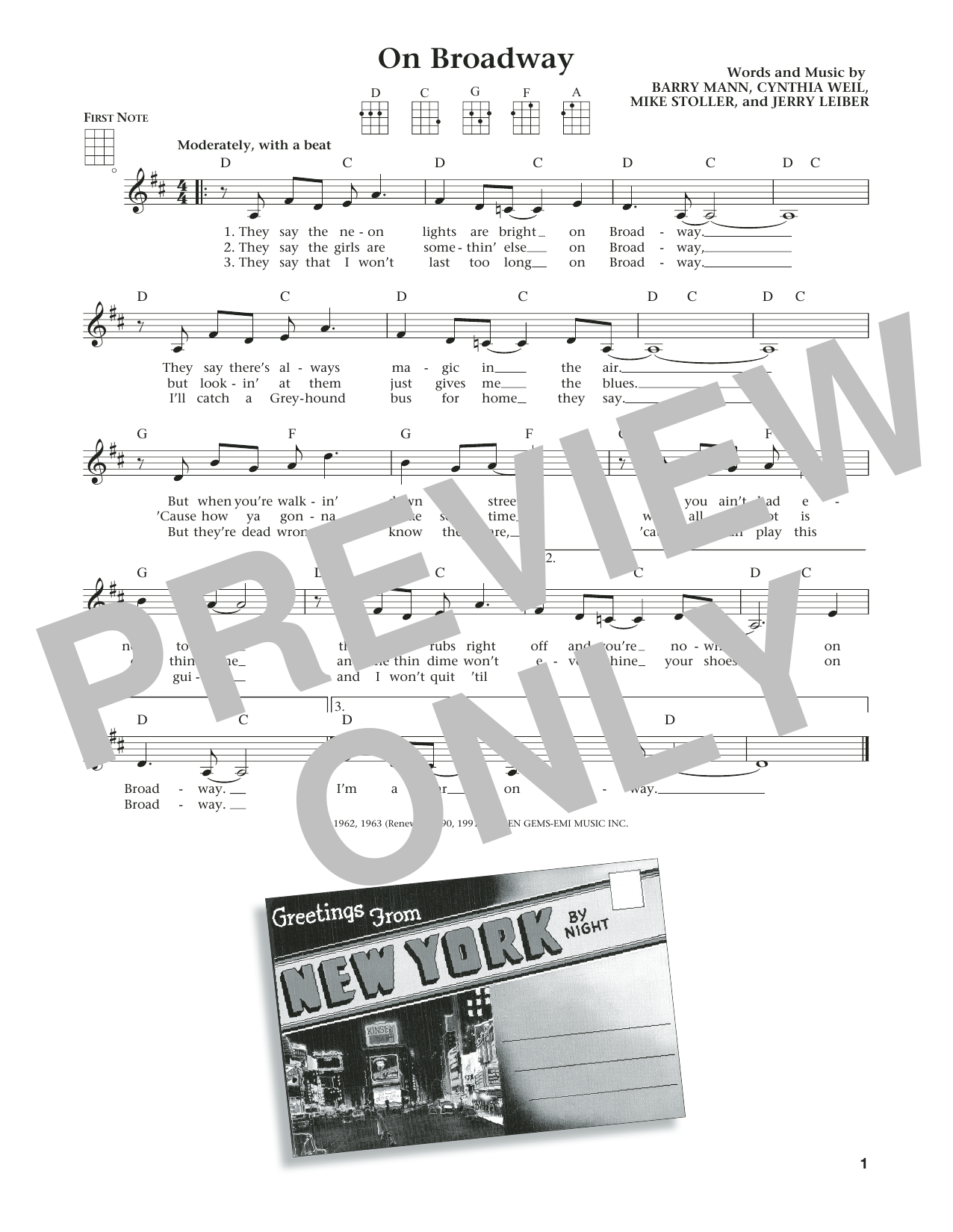 The Drifters On Broadway (from The Daily Ukulele) (arr. Liz and Jim Beloff) Sheet Music Notes & Chords for Ukulele - Download or Print PDF