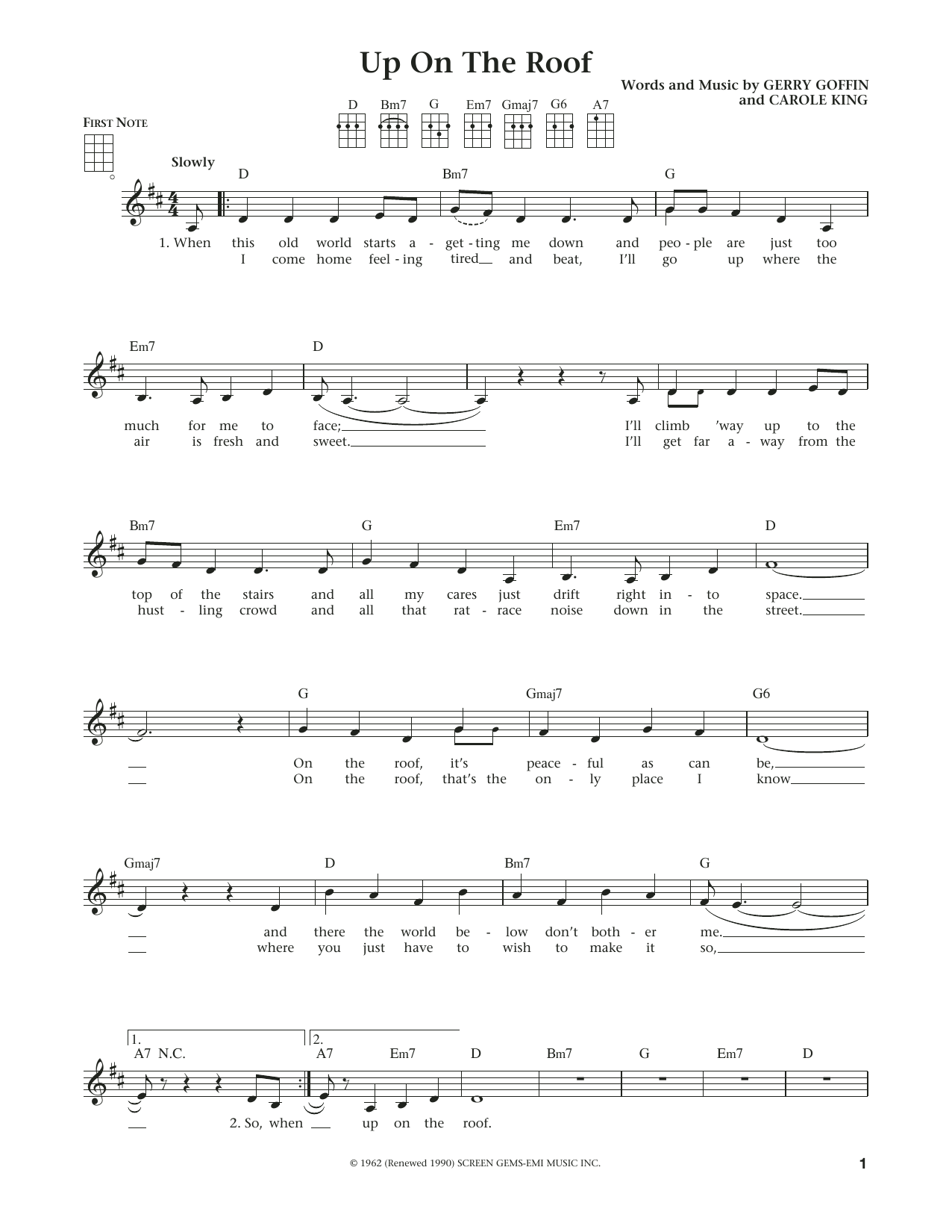 The Drifters Up On The Roof (from The Daily Ukulele) (arr. Liz and Jim Beloff) Sheet Music Notes & Chords for Ukulele - Download or Print PDF The Drifters Up On The Roof (from The Daily Ukulele) (arr. Liz and Jim Beloff) Sheet Music Notes & Chords for Ukulele - Download or Print PDF