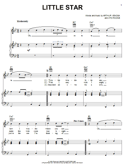 The Elegants Little Star Sheet Music Notes & Chords for Lead Sheet / Fake Book - Download or Print PDF