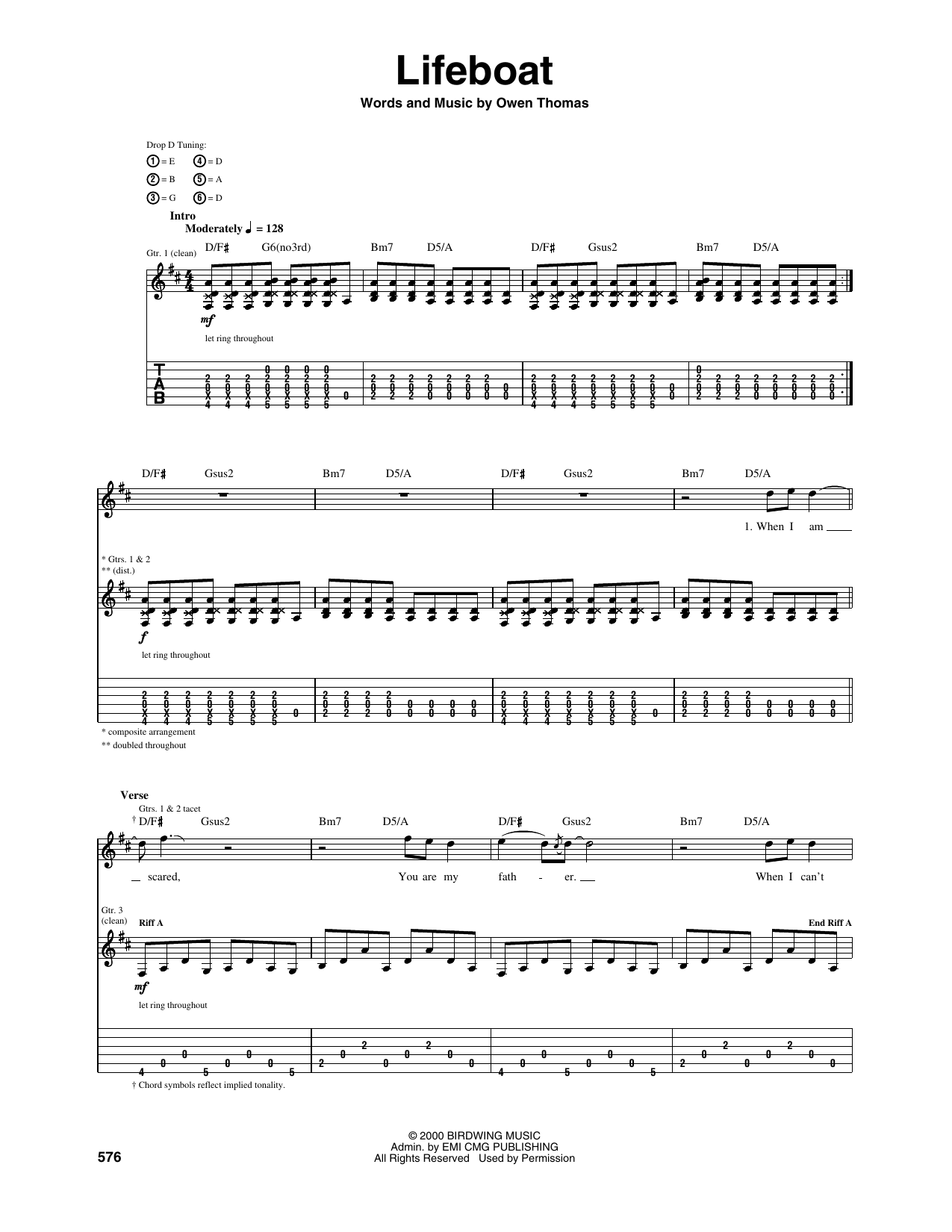 The Elms Lifeboat Sheet Music Notes & Chords for Guitar Tab - Download or Print PDF