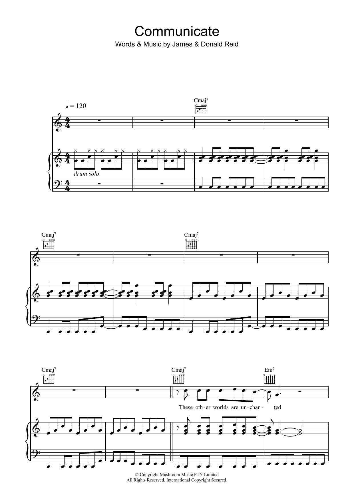 The Feelers Communicate Sheet Music Notes & Chords for Piano, Vocal & Guitar (Right-Hand Melody) - Download or Print PDF