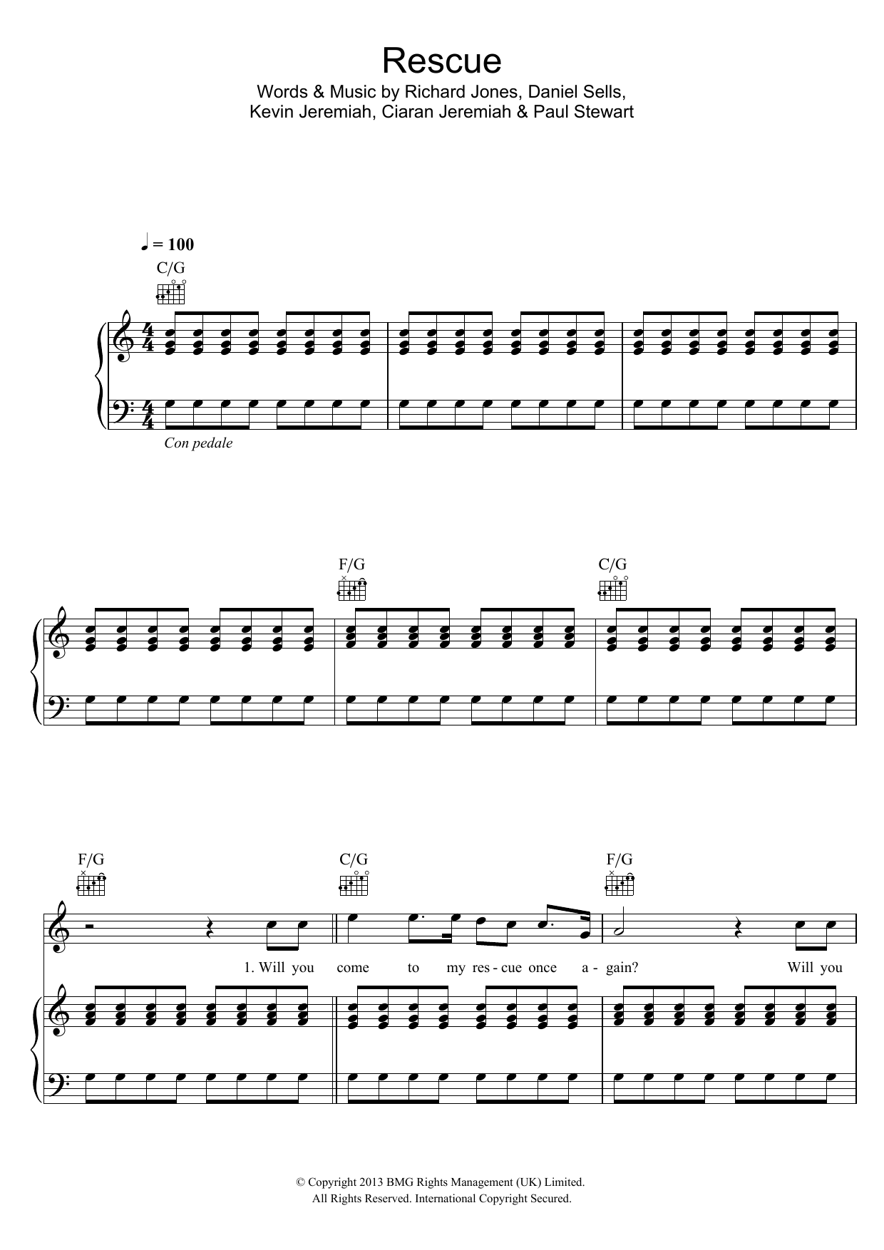 The Feeling Rescue Sheet Music Notes & Chords for Lyrics & Chords - Download or Print PDF