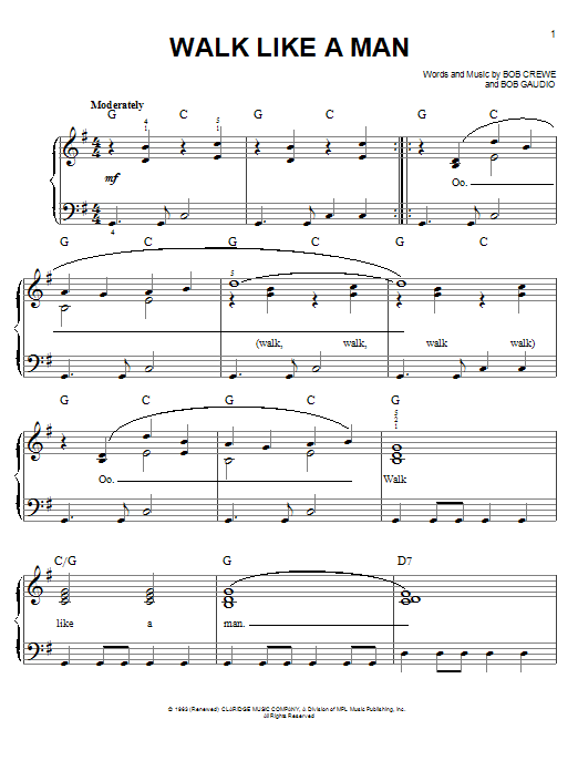 The Four Seasons Walk Like A Man Sheet Music Notes & Chords for Trumpet - Download or Print PDF