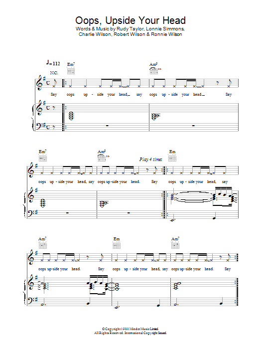 The Gap Band Oops Upside Your Head Sheet Music Notes & Chords for Keyboard - Download or Print PDF