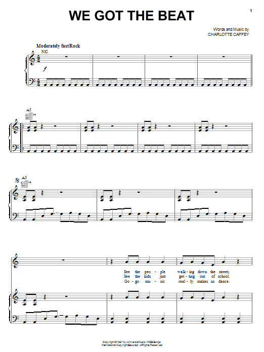 The Go Go's We Got The Beat Sheet Music Notes & Chords for Easy Guitar Tab - Download or Print PDF