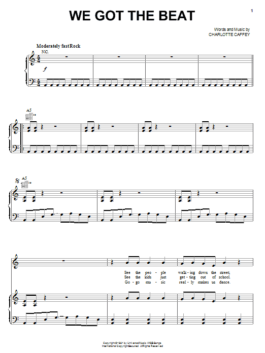 The Go Go's We Got The Beat Sheet Music Notes & Chords for Guitar Tab - Download or Print PDF