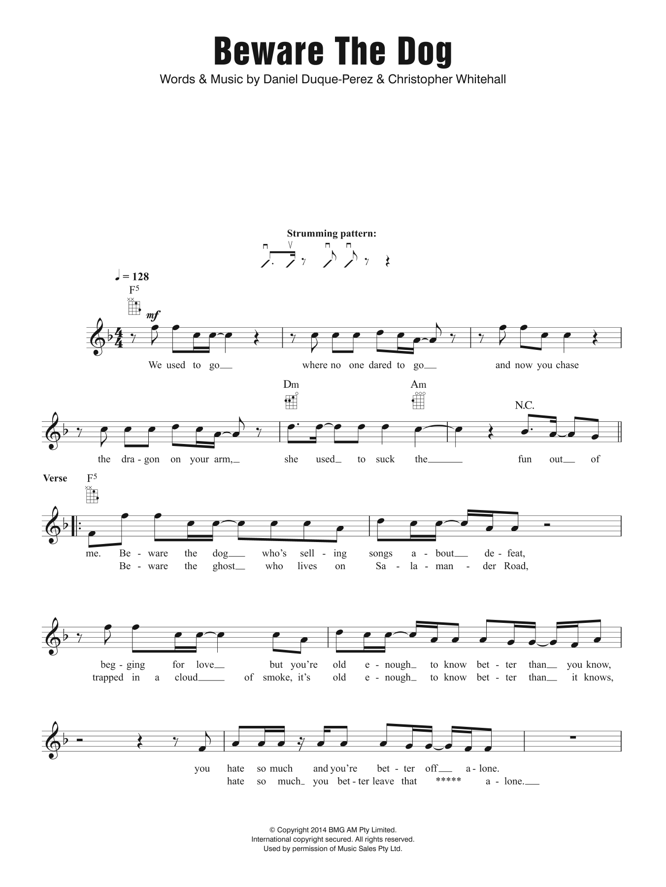 The Griswolds Beware The Dog Sheet Music Notes & Chords for Easy Piano - Download or Print PDF