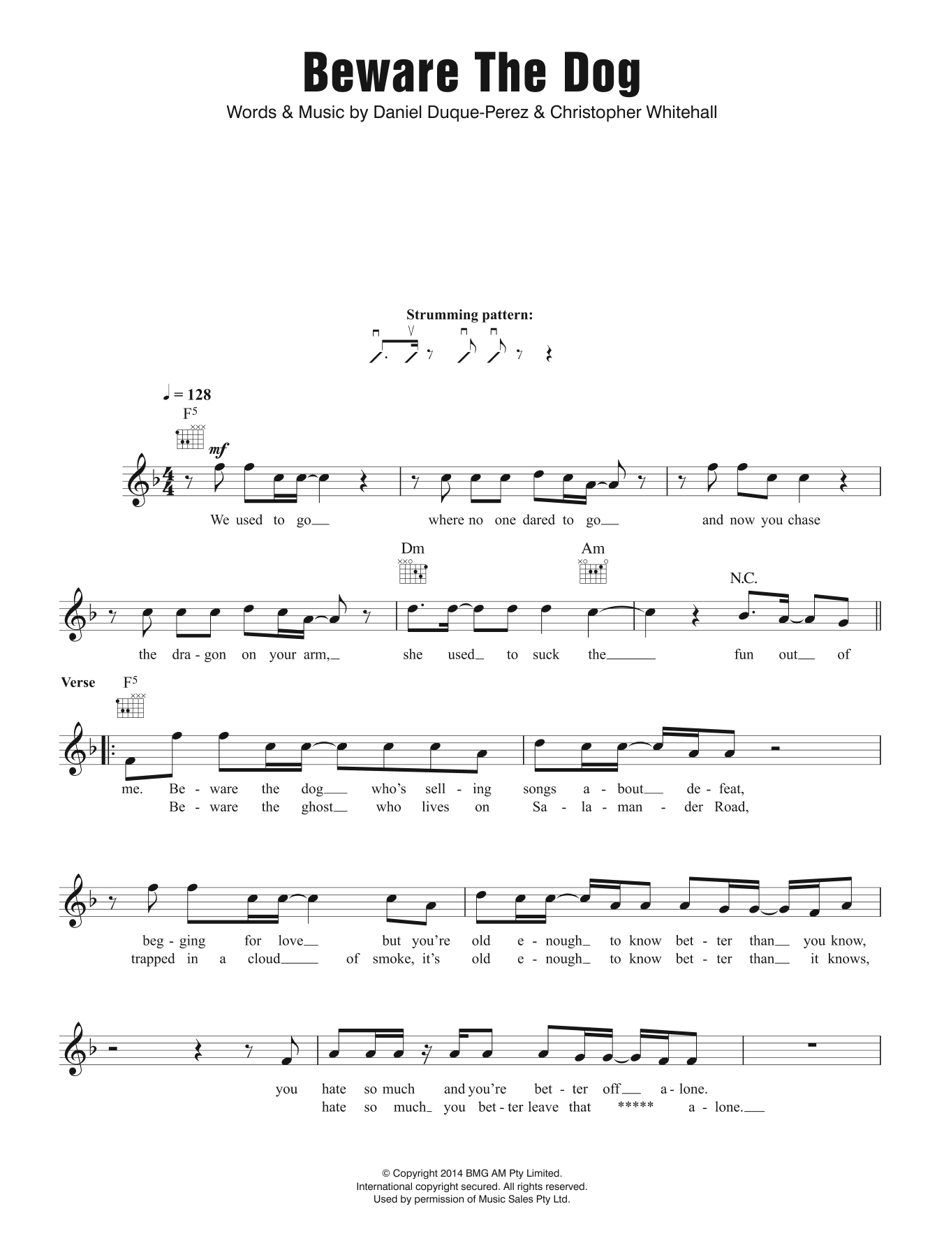 The Griswolds Beware The Dog Sheet Music Notes & Chords for Easy Piano - Download or Print PDF