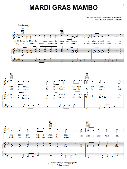 The Hawkettes Mardi Gras Mambo Sheet Music Notes & Chords for Piano, Vocal & Guitar (Right-Hand Melody) - Download or Print PDF The Hawkettes Mardi Gras Mambo Sheet Music Notes & Chords for Piano, Vocal & Guitar (Right-Hand Melody) - Download or Print PDF
