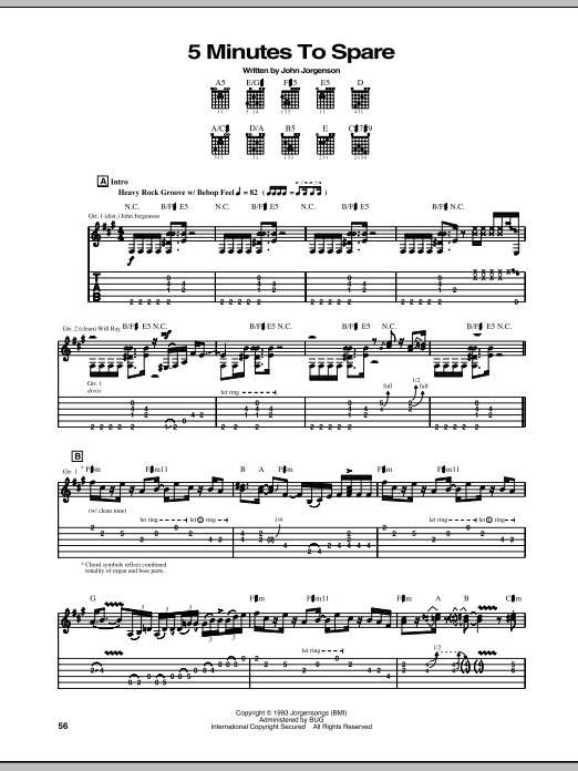 The Hellecasters 5 Minutes To Spare Sheet Music Notes & Chords for Guitar Tab - Download or Print PDF