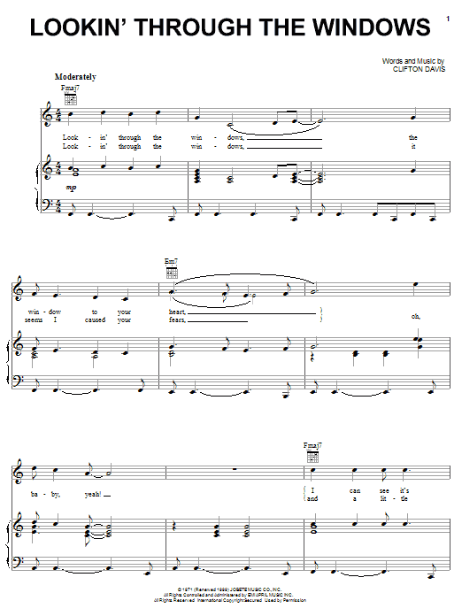 The Jackson 5 Lookin' Through The Windows Sheet Music Notes & Chords for Easy Piano - Download or Print PDF