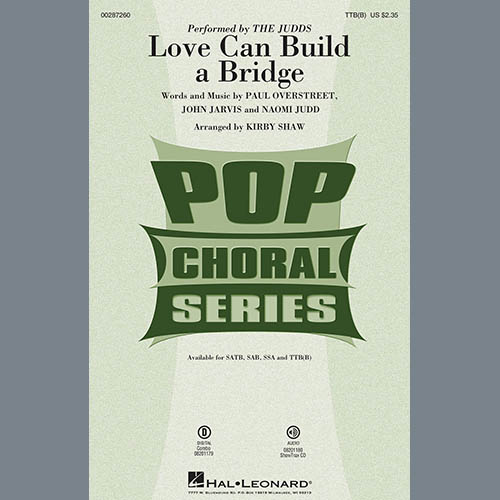 The Judds, Love Can Build A Bridge (arr. Kirby Shaw), TTBB Choir