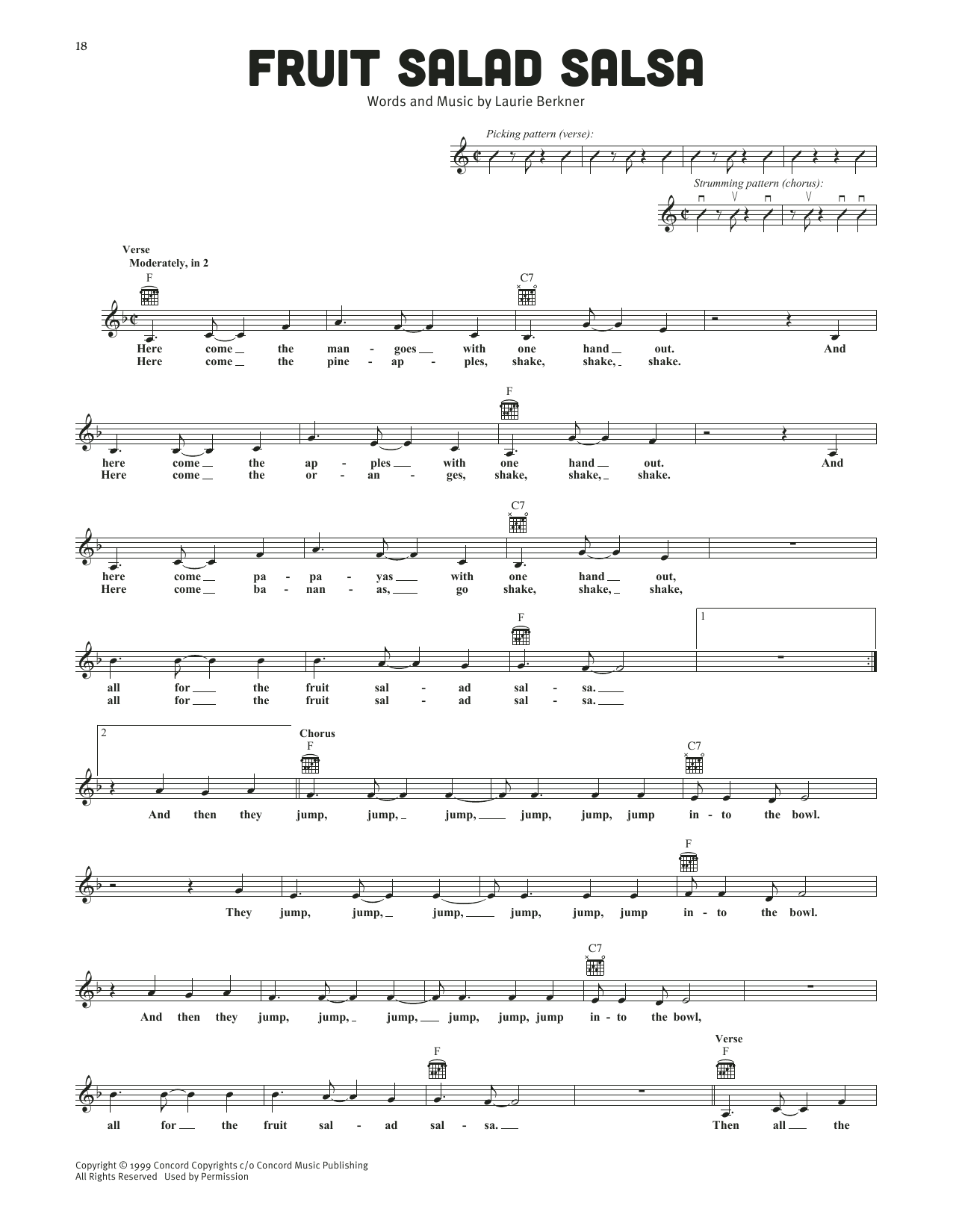 The Laurie Berkner Band Fruit Salad Salsa Sheet Music Notes & Chords for Lead Sheet / Fake Book - Download or Print PDF The Laurie Berkner Band Fruit Salad Salsa Sheet Music Notes & Chords for Lead Sheet / Fake Book - Download or Print PDF