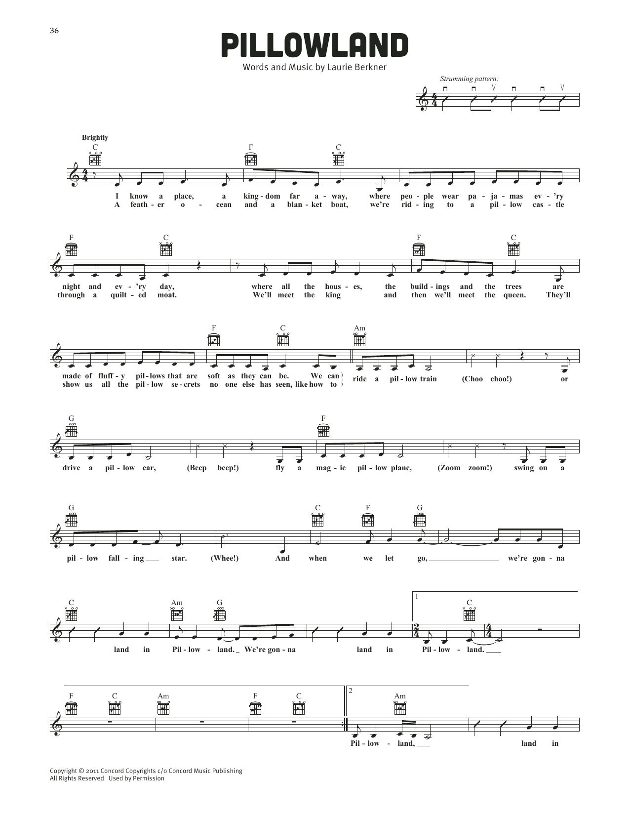 The Laurie Berkner Band Pillowland Sheet Music Notes & Chords for Lead Sheet / Fake Book - Download or Print PDF The Laurie Berkner Band Pillowland Sheet Music Notes & Chords for Lead Sheet / Fake Book - Download or Print PDF