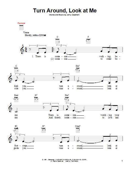 The Lettermen Turn Around, Look At Me Sheet Music Notes & Chords for Ukulele - Download or Print PDF