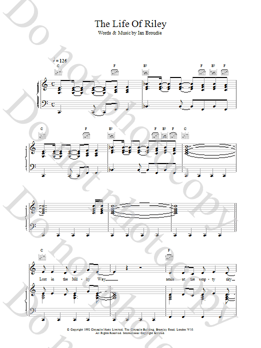 The Lightning Seeds The Life Of Riley Sheet Music Notes & Chords for Flute - Download or Print PDF