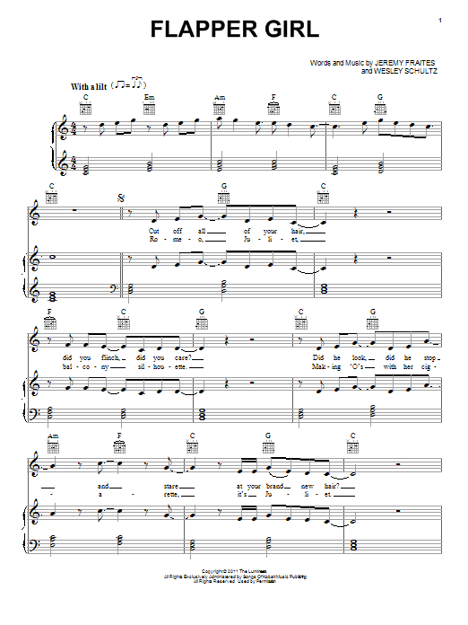 The Lumineers Flapper Girl Sheet Music Notes & Chords for Ukulele - Download or Print PDF