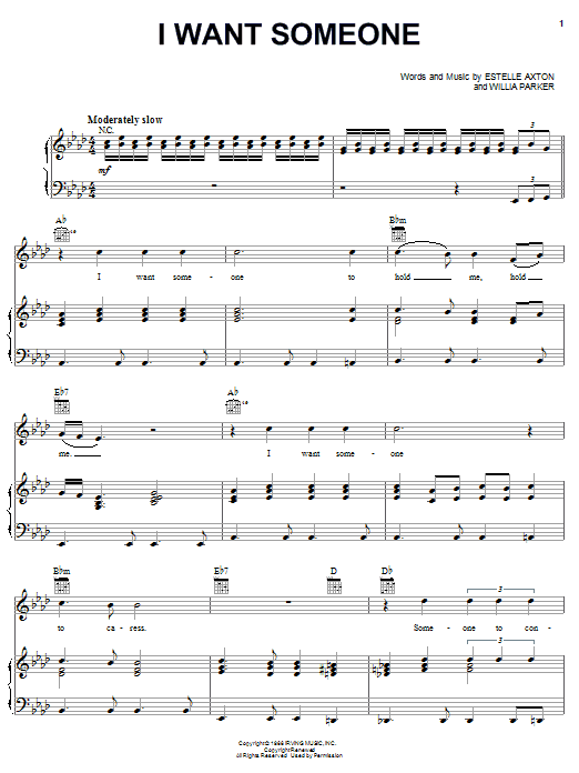 The Mad Lads I Want Someone Sheet Music Notes & Chords for Piano, Vocal & Guitar (Right-Hand Melody) - Download or Print PDF
