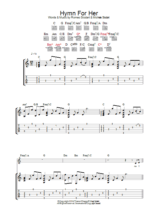 The Magic Numbers Hymn For Her Sheet Music Notes & Chords for Guitar Tab - Download or Print PDF