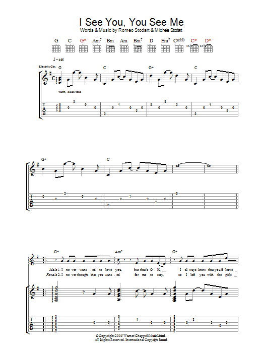 The Magic Numbers I See You, You See Me Sheet Music Notes & Chords for Guitar Tab - Download or Print PDF