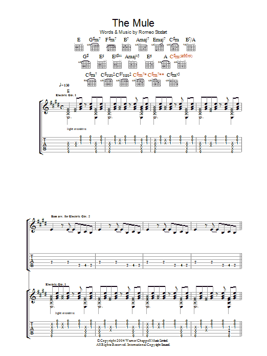 The Magic Numbers The Mule Sheet Music Notes & Chords for Guitar Tab - Download or Print PDF