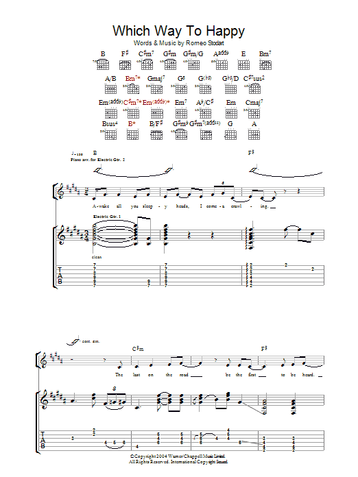 The Magic Numbers Which Way To Happy Sheet Music Notes & Chords for Guitar Tab - Download or Print PDF