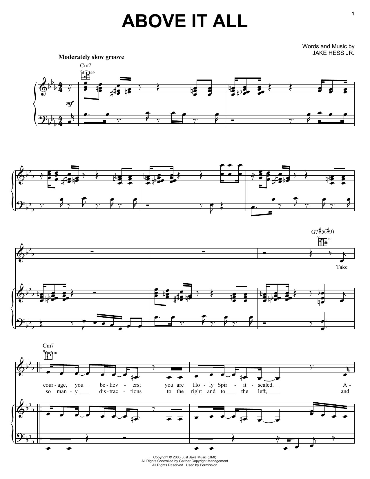 The Martins Above It All Sheet Music Notes & Chords for Piano, Vocal & Guitar (Right-Hand Melody) - Download or Print PDF